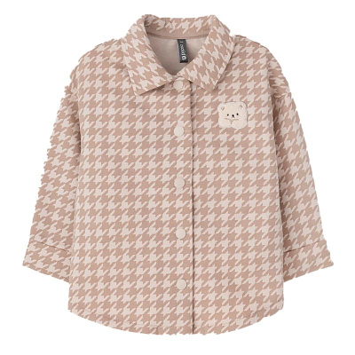 Жакет для девочки размер 68 Crockid 302557 бежевый гусиная лапка к505 1